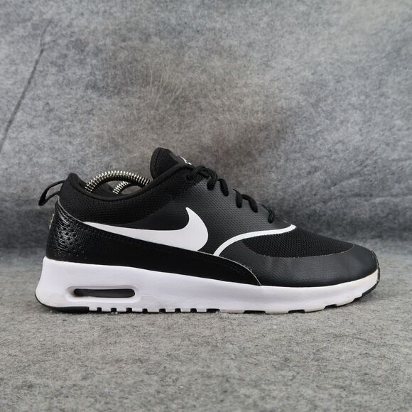 Nike Shoes Womens 9.5 Air Max Thea Sneaker Active Lifestyle Athletic Black White - Picture 16 of 16